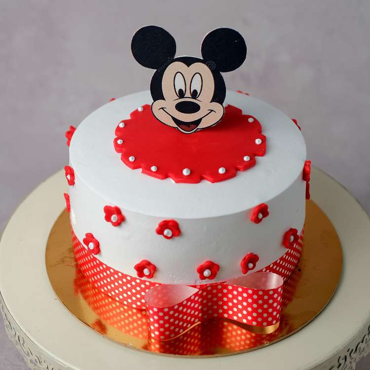 Mickey Mouse Welcome Fondant Cake - Luv Flower & Cake